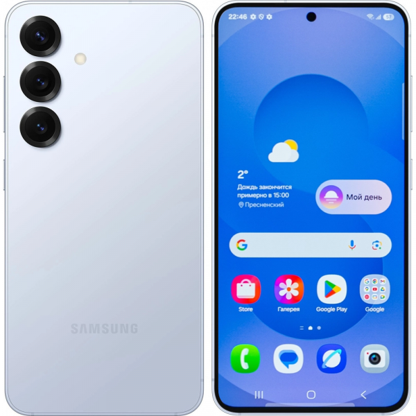 Смартфон Samsung Galaxy S25 12/256 ГБ голубой